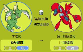 一般/虫 进化为 钢/虫