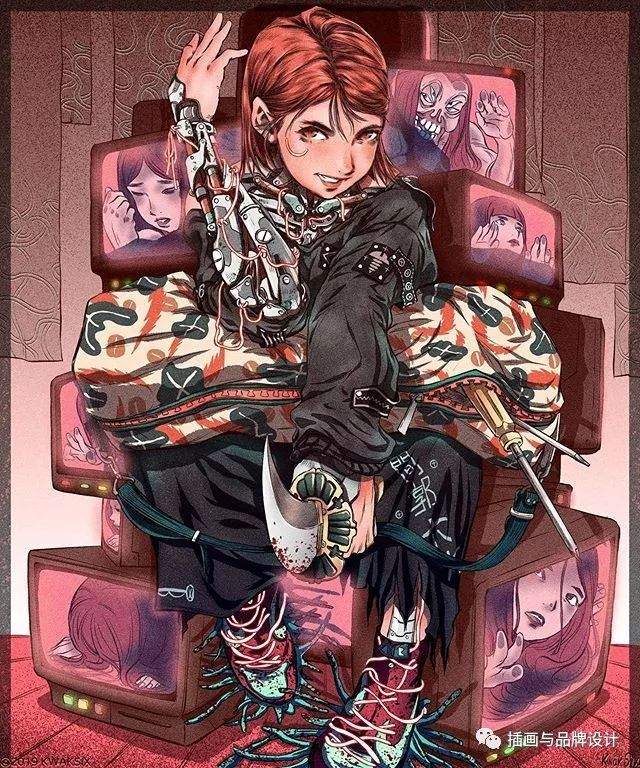 视觉爆炸的硬核二次元画风,有被shock到哦